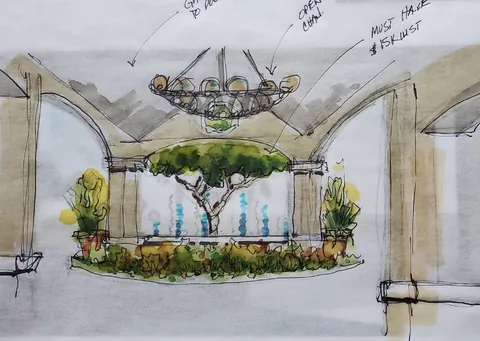 Entry Court Fountain Concept